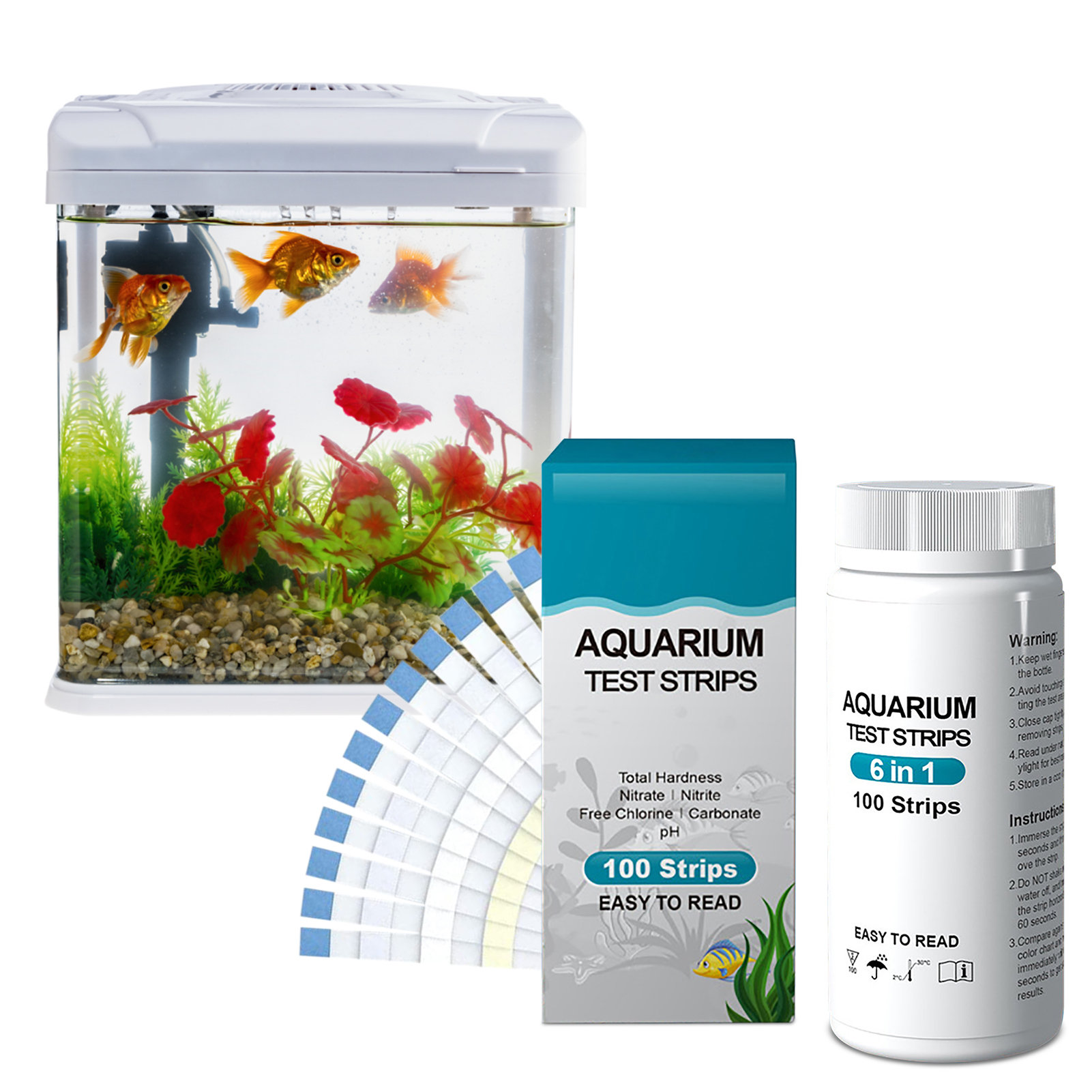 Aquarium Fish Pond - 100 pçs 6-em-1 kit de tiras