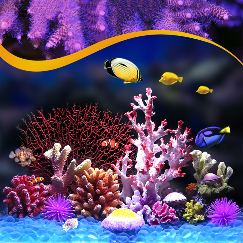 Aquarium Fish Discus - Resina Artificial Coral Reef Aquarium Ornamentos,